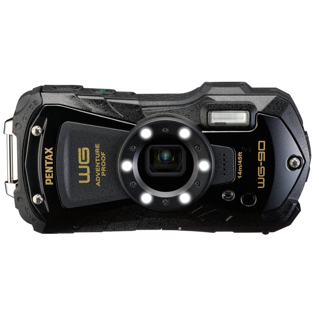 Pentax WG-90 16MP 5x Zoom Tough Compact Camera - Black