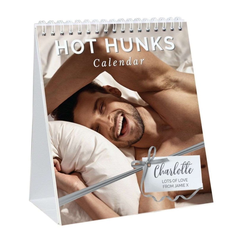 2026 Personalised Hot Hunks Desk Calendar