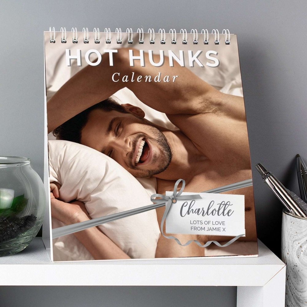 2026 Personalised Hot Hunks Desk Calendar