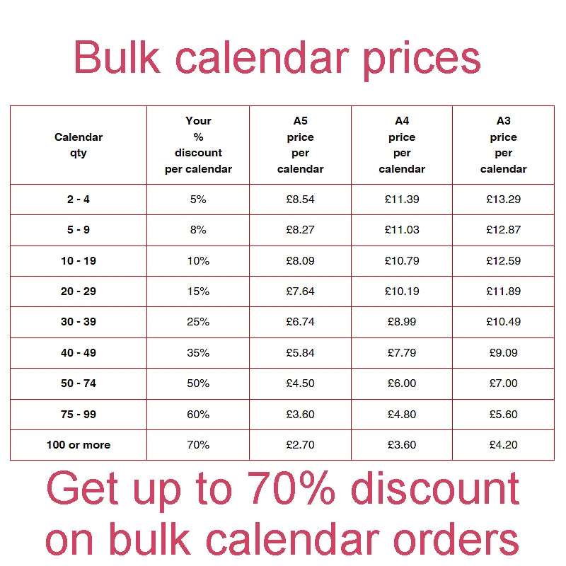 2042 Personalised Photo Calendar
