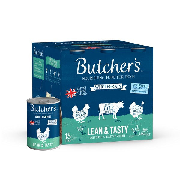 Butcher''s Lean & Tasty Low Fat Dog Food Cans – 6 x 390g / 12 x 390g / 18 x 390g