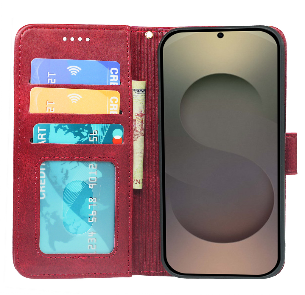 Samsung Galaxy S26 Series Book Flip Case Leather Wallet
