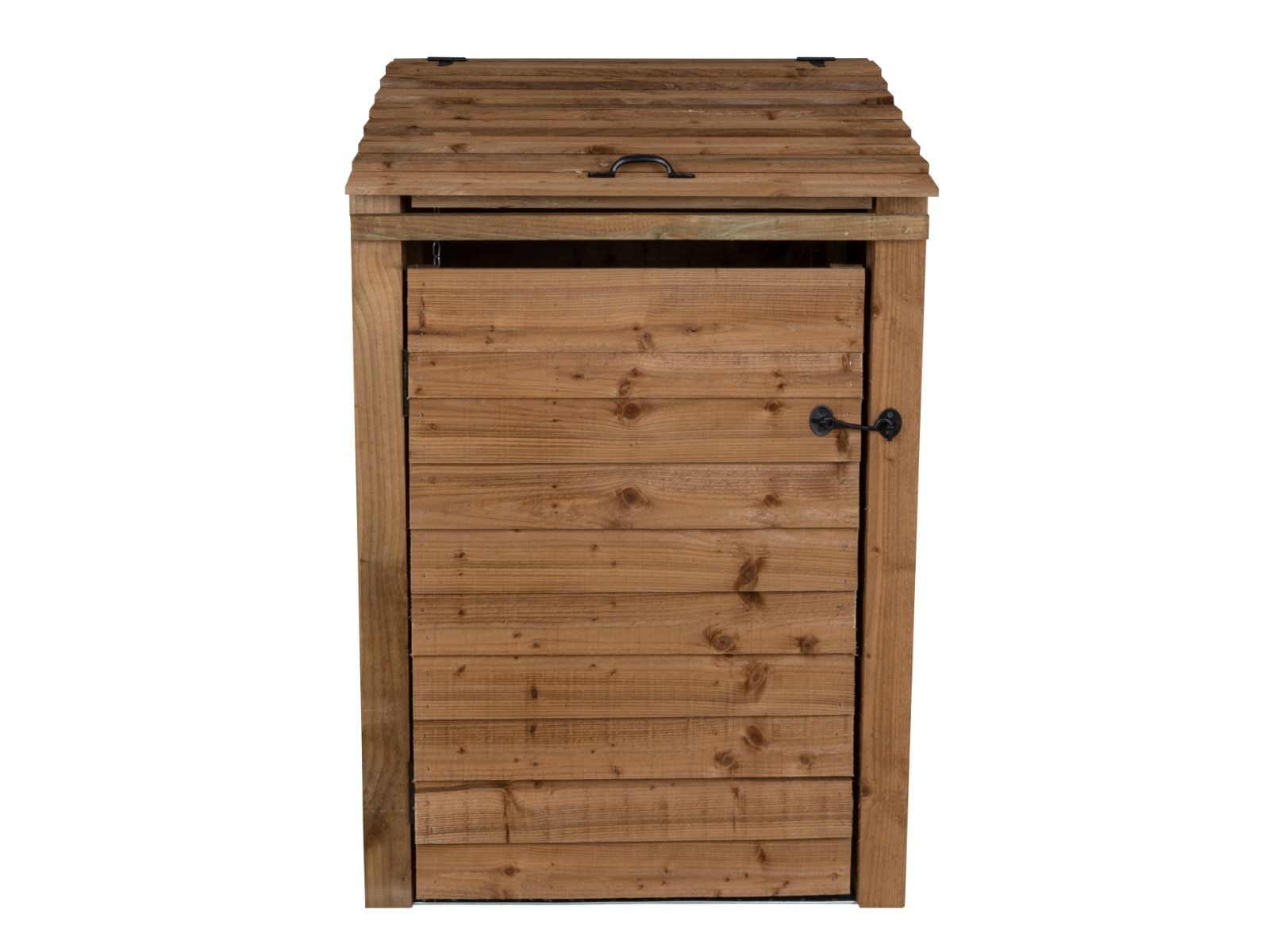 Wooden Wheelie Bin Store, Brown Finish