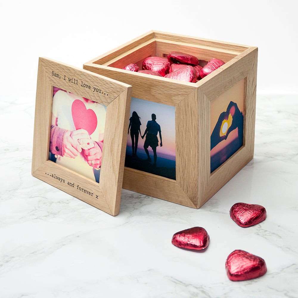 30 Days Of Kisses Oak Photo Cube