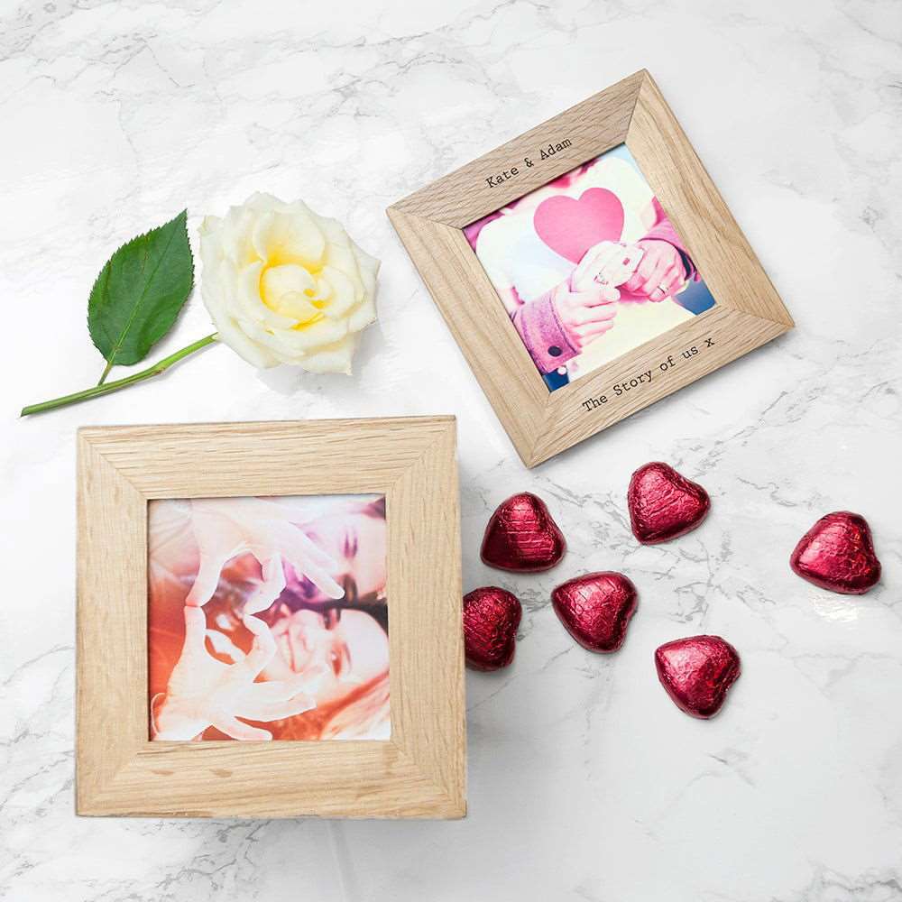 30 Days Of Kisses Oak Photo Cube