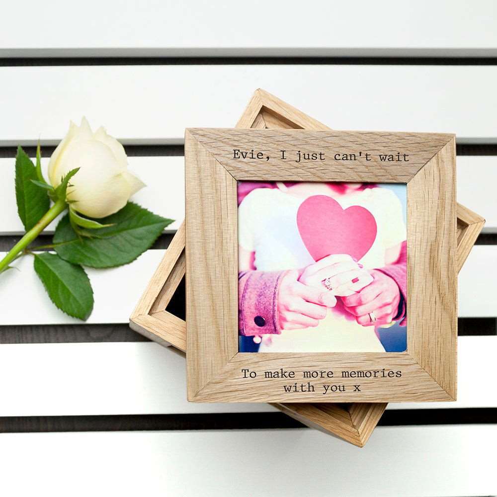 30 Days Of Kisses Oak Photo Cube