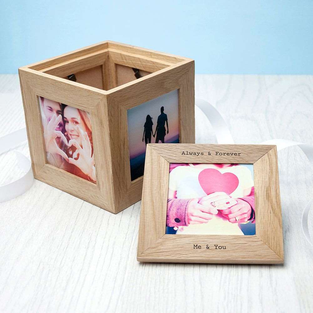30 Days Of Kisses Oak Photo Cube