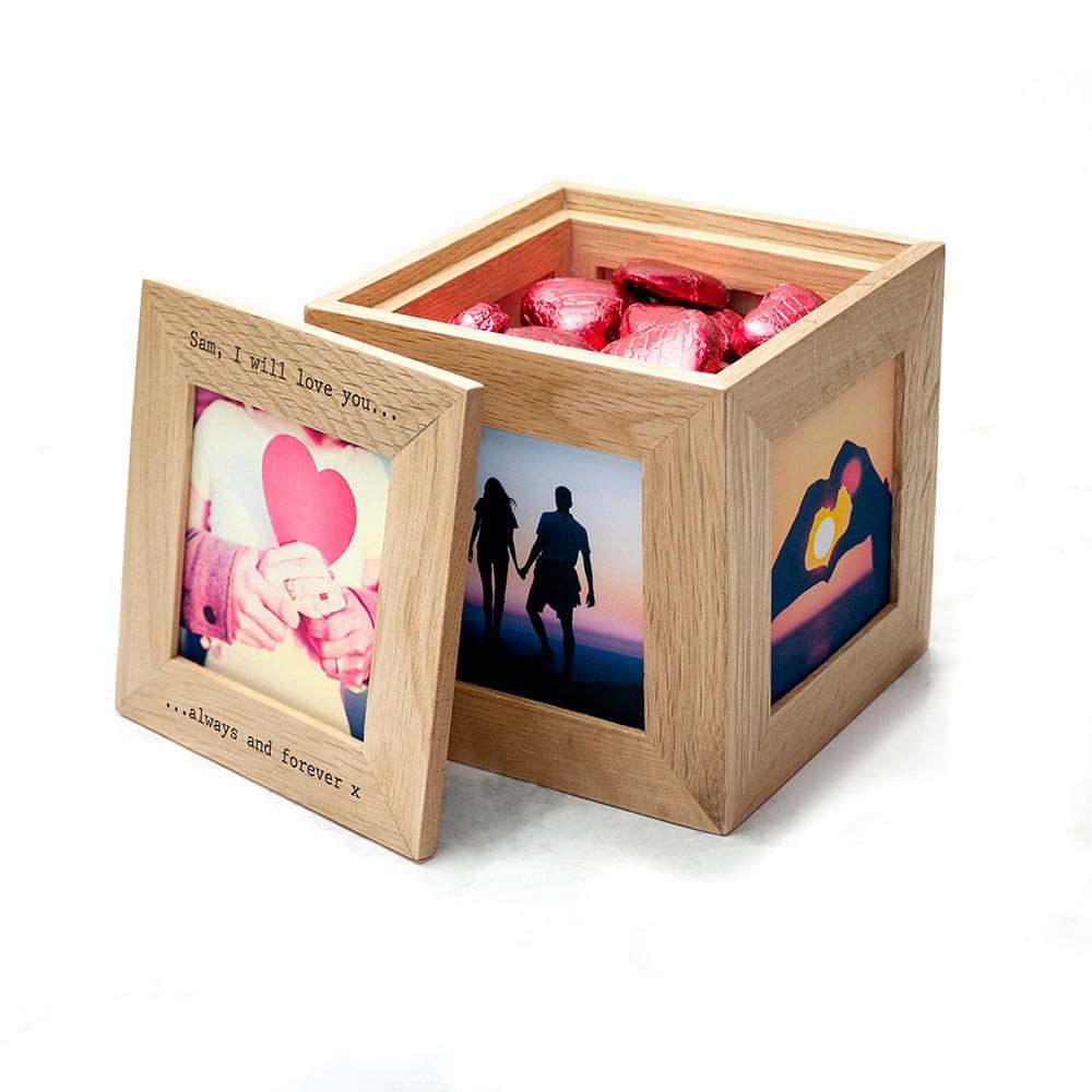 30 Days Of Kisses Oak Photo Cube