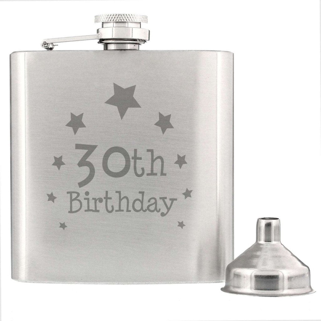 30th Birthday Hip Flask