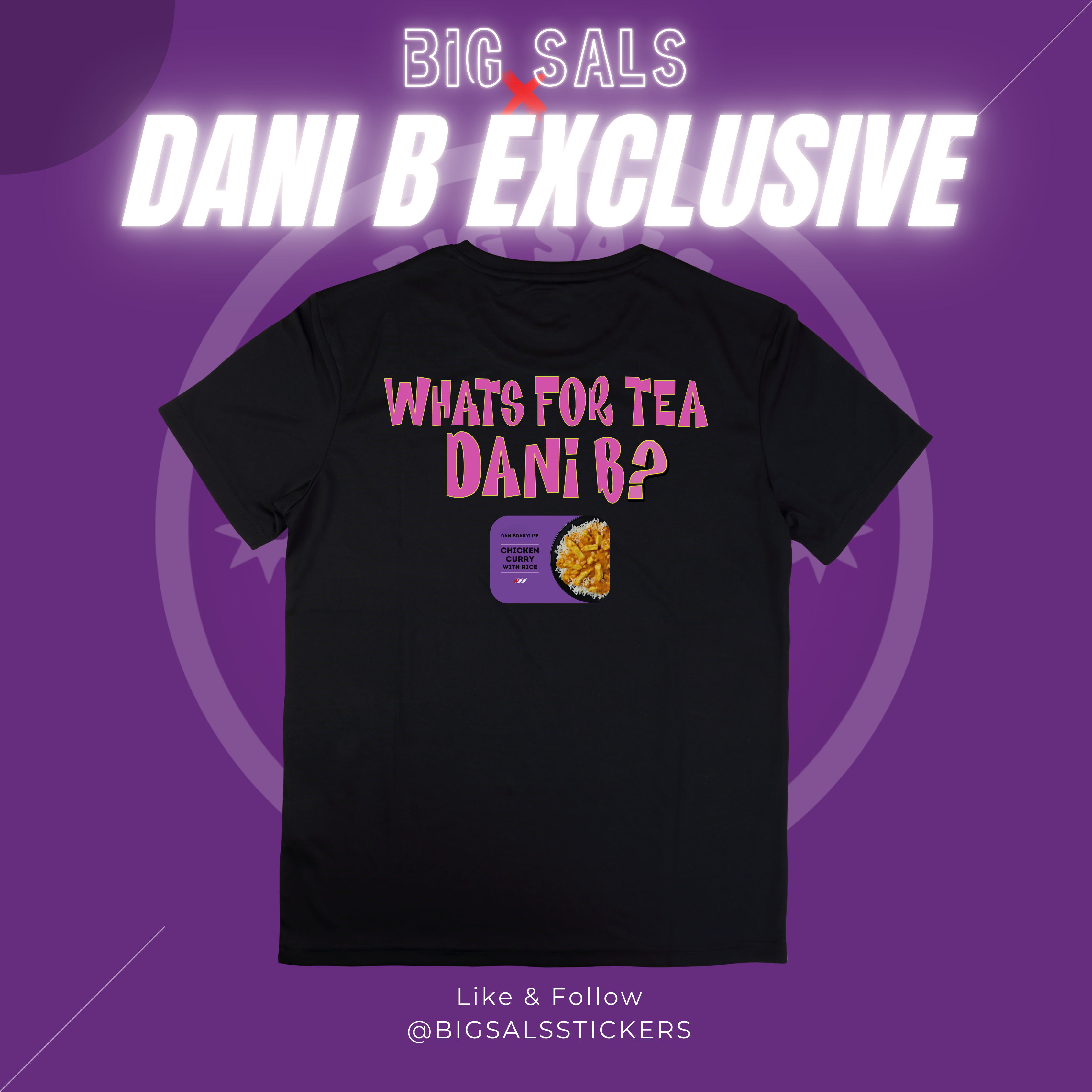 Dani B “Curry For Tea?” Tee – Big Sals × Dani B Collaboration T-Shirt