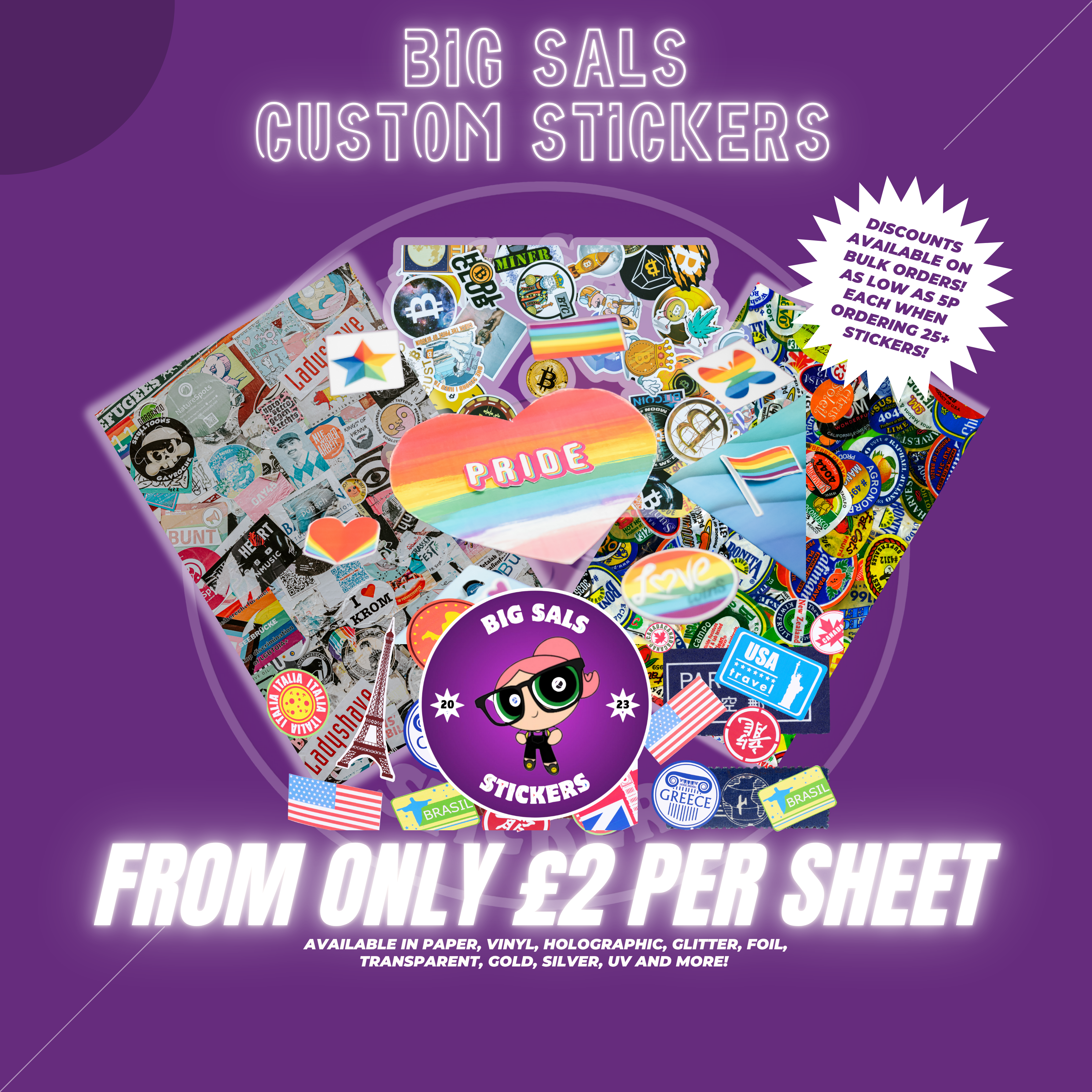 Custom Glossy Die-Cut Vinyl Stickers – Durable & High-Quality Print