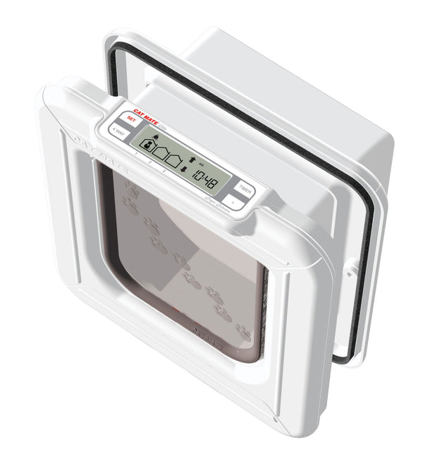 Elite Chip&Disc SuperSelective Cat Flap Wht 24.5x13.5x26cm