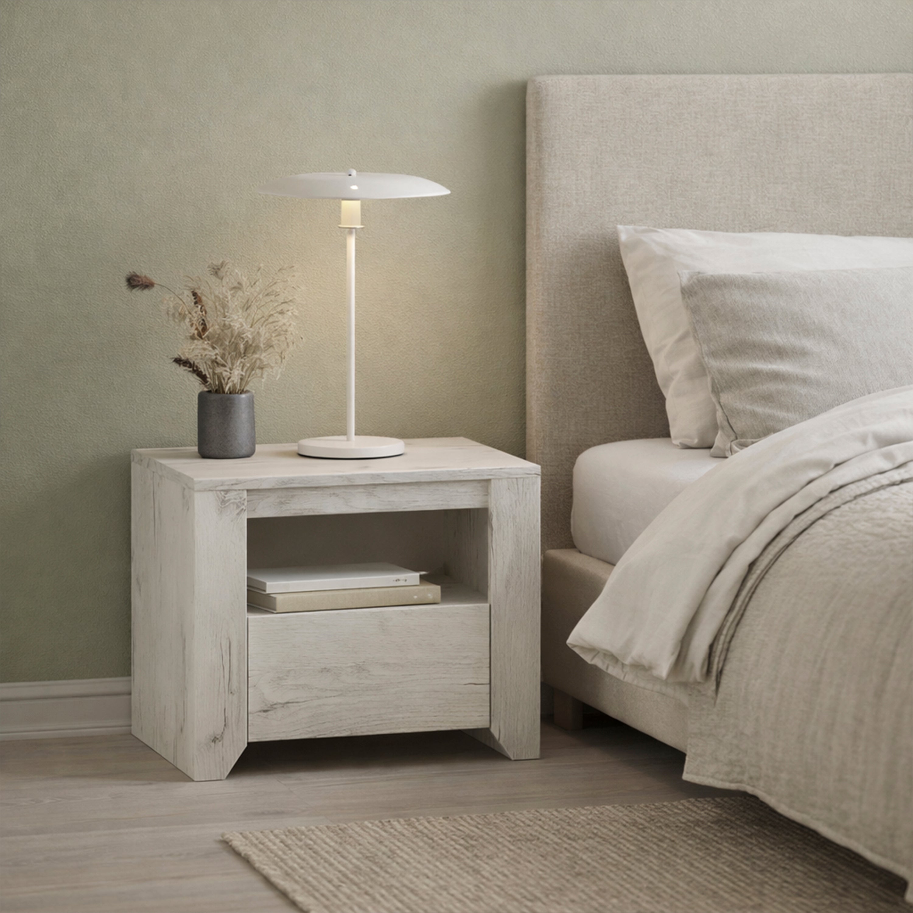 Angel 1 Drawer Bedside Cabinet