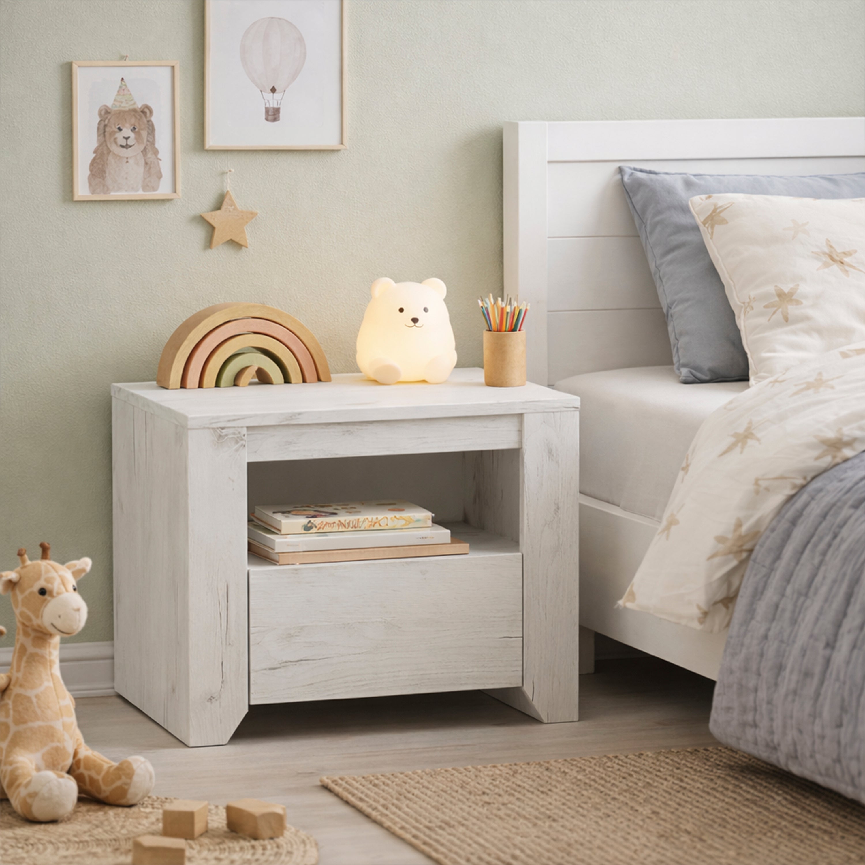 Angel 1 Drawer Bedside Cabinet