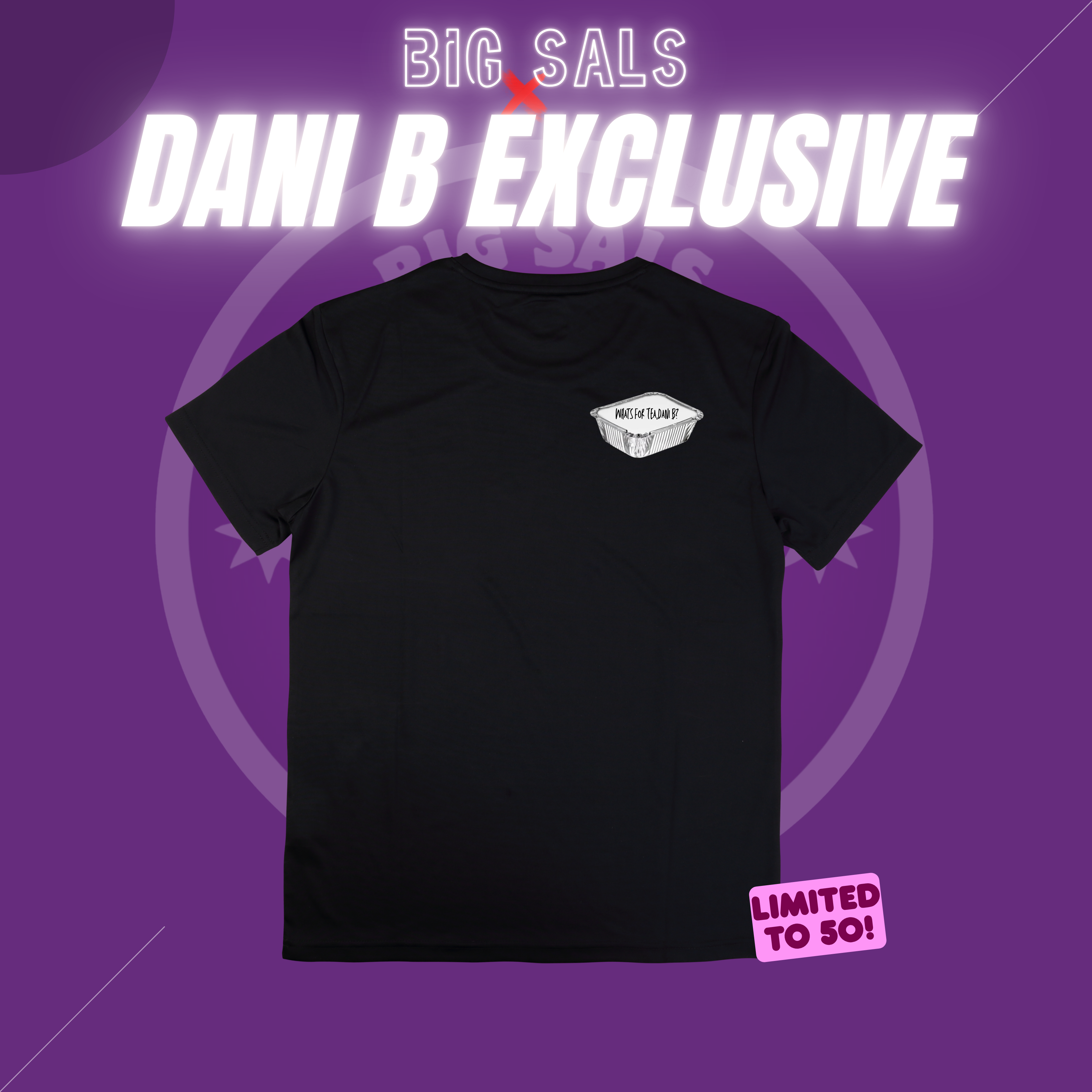 Dani B 3 In 1 Mini Tray Tee – Big Sals × Dani B Collaboration T-Shirt