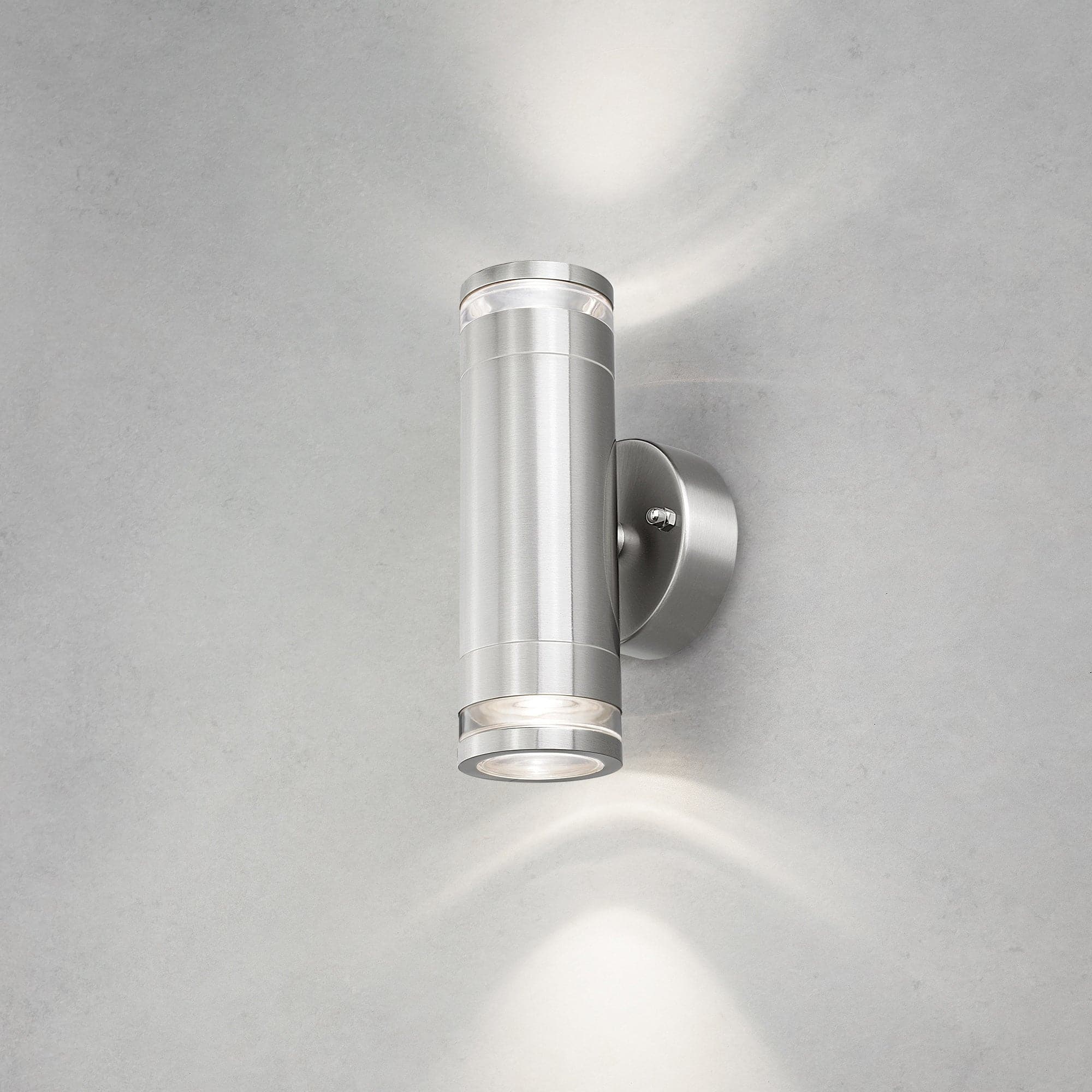 4lite Marinus GU10 Bi-Directional Outdoor Wall Light without PIR - Stainless Steel