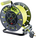 Masterplug 50m 4-Socket 13A Heavy Duty Extension Cable Reel