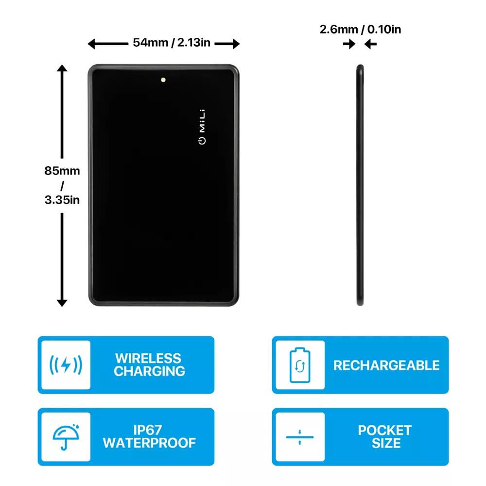 Maplin MiLi MiCard iOS Compatible Credit Card-Sized Item Locator