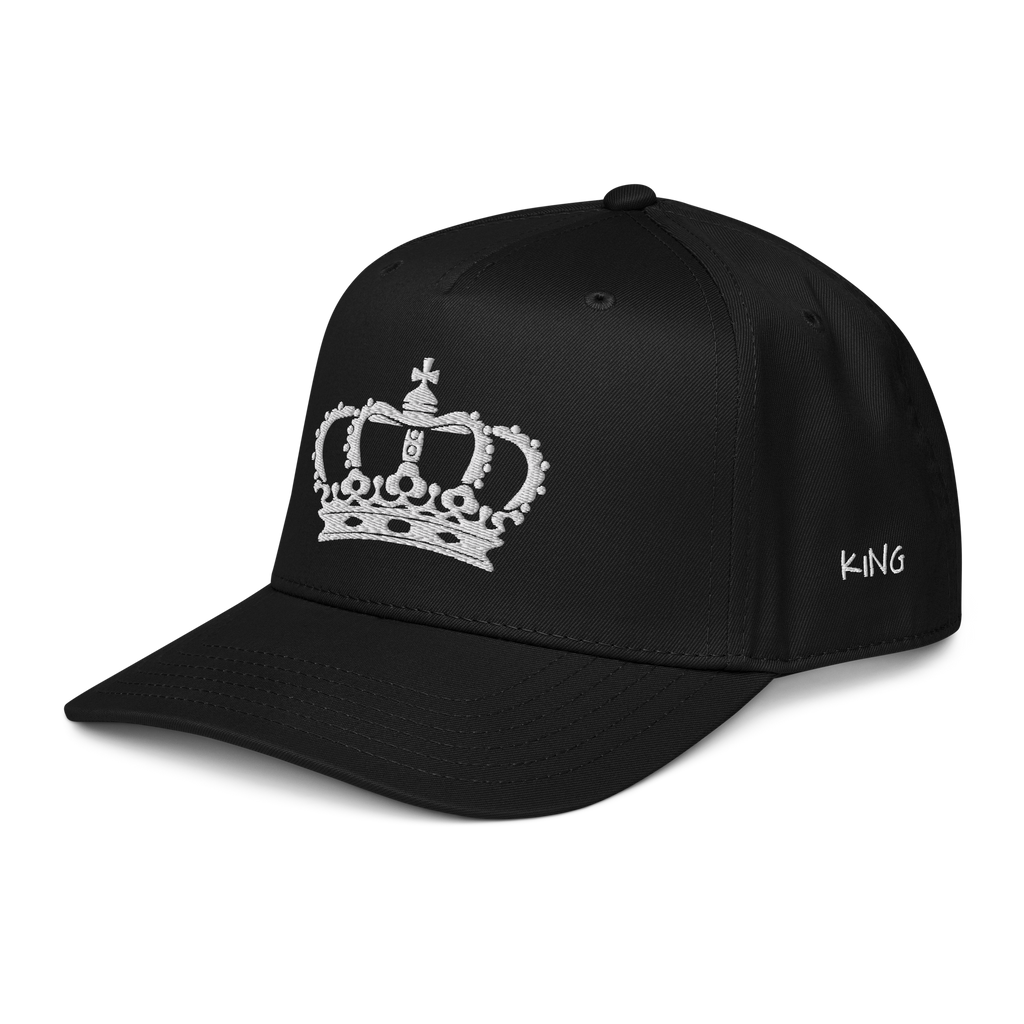 Black Crown King Baseball Cap - Stylish and Trendy Headwear