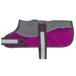 aniMate Reflective Grey/Raspberry Padded Harness Coat w/o collar (56cm), 22"