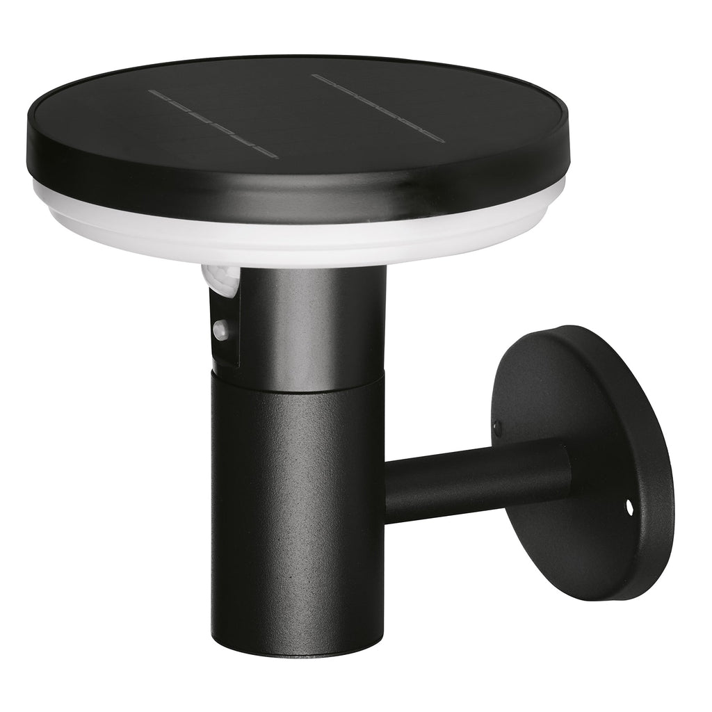 4lite Antheia Solar IP54 Die-Cast Aluminium LED Outdoor Wall Light with Built in PIR Motion Sensor