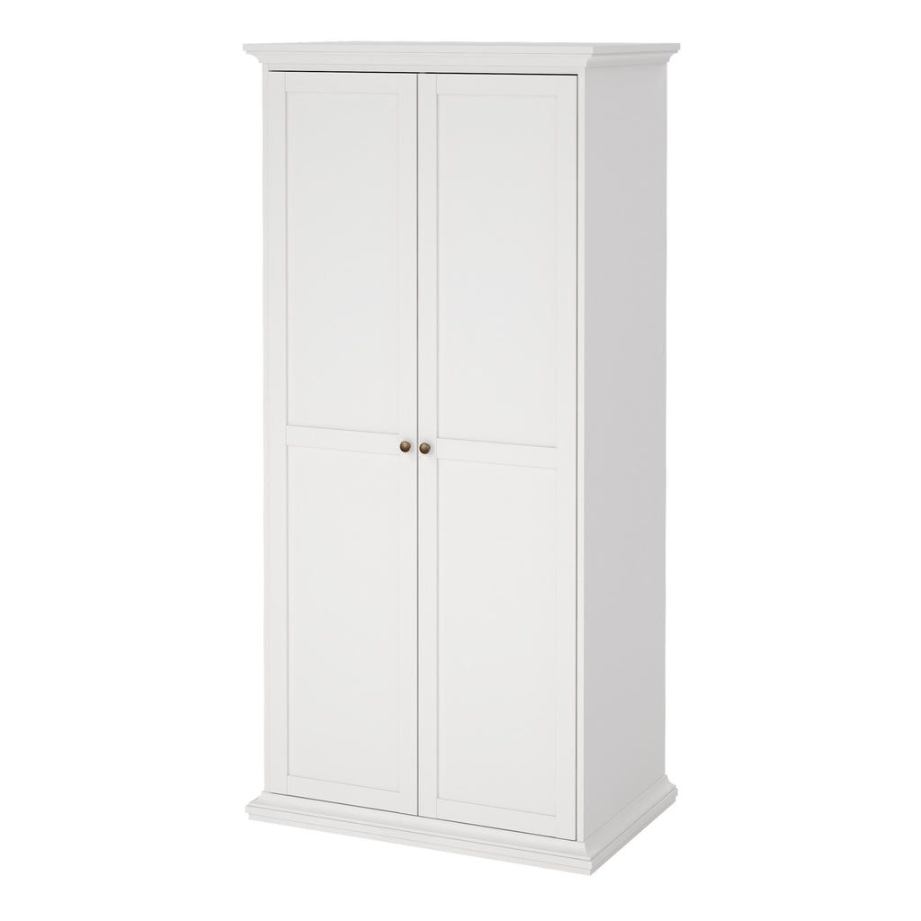 Paris Wardrobe with 2 Doors in White
