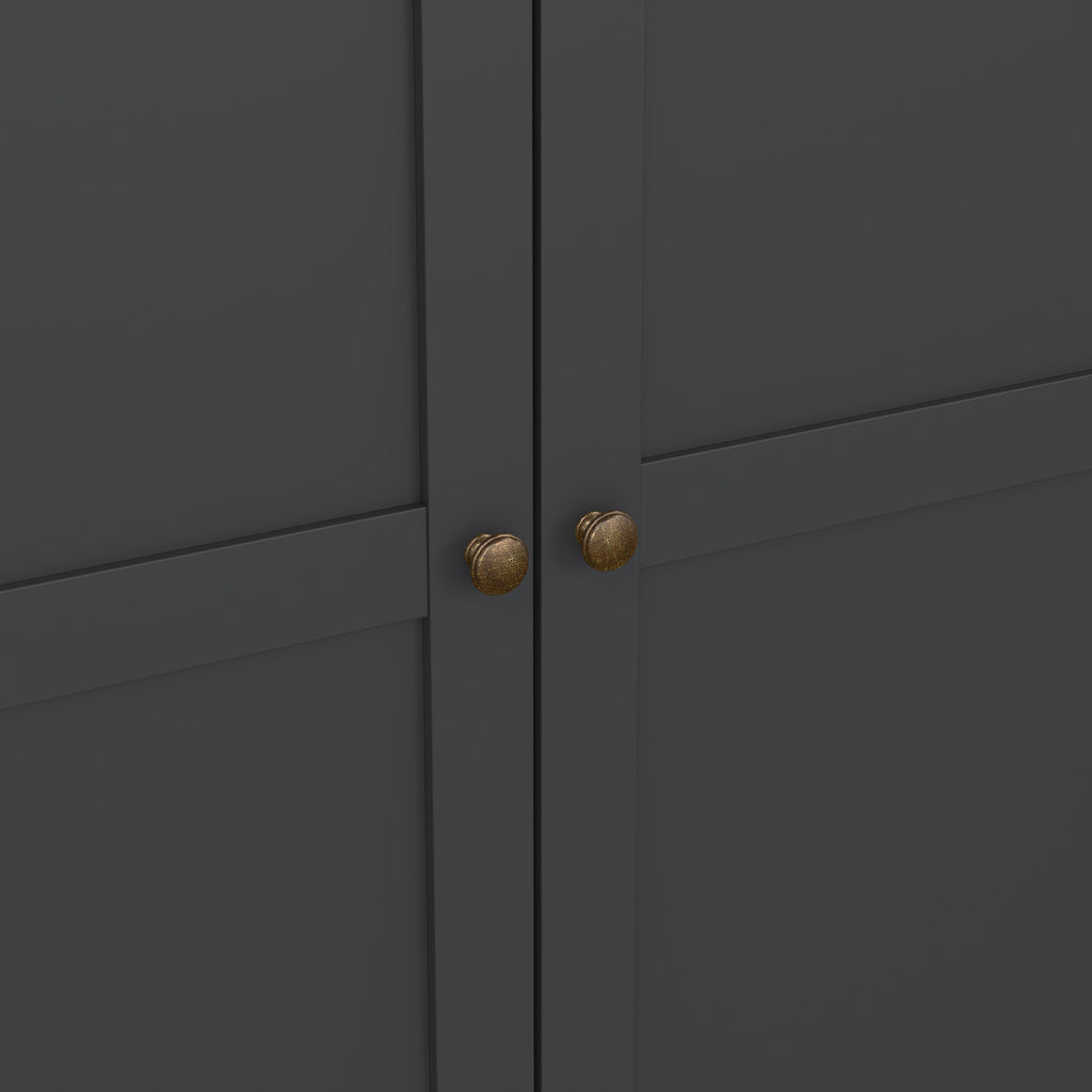 Paris Wardrobe with 2 Doors in Matt Grey
