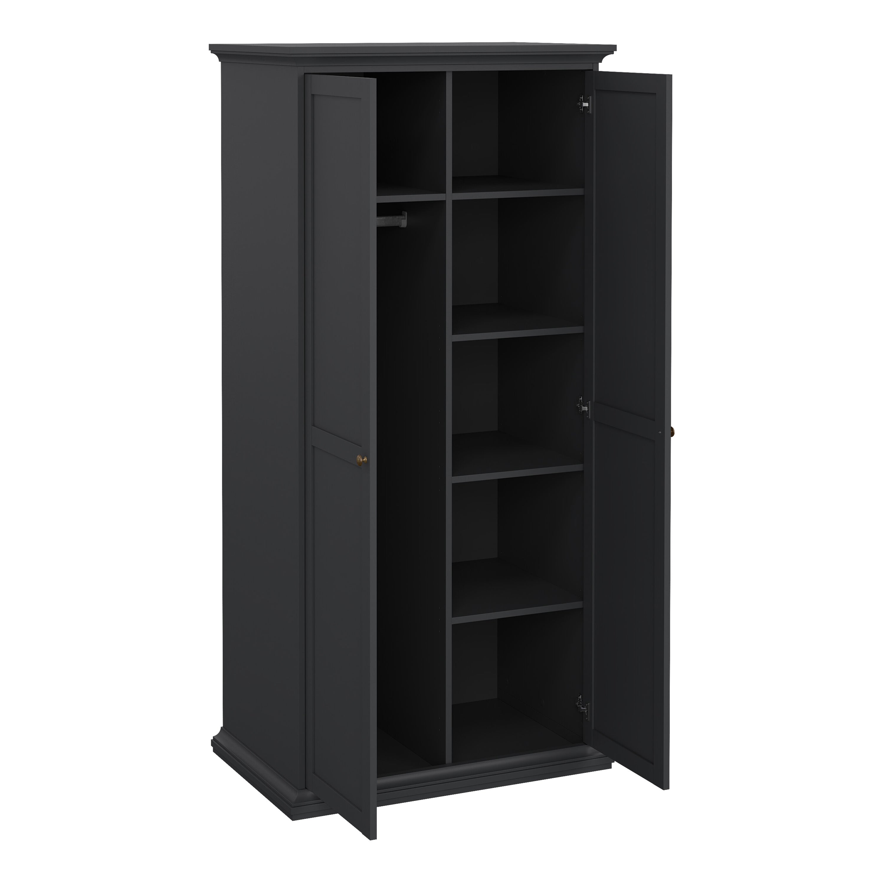 Paris Wardrobe with 2 Doors in Matt Grey