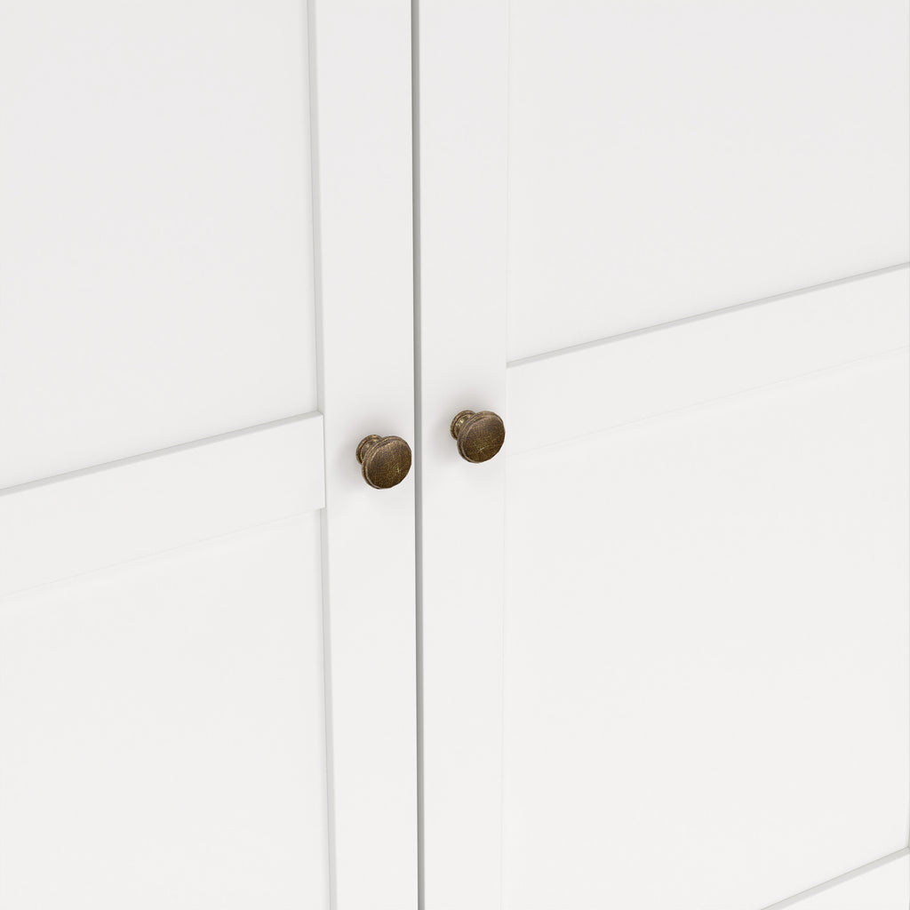 Paris Wardrobe with 4 Doors and 2 Drawers in White