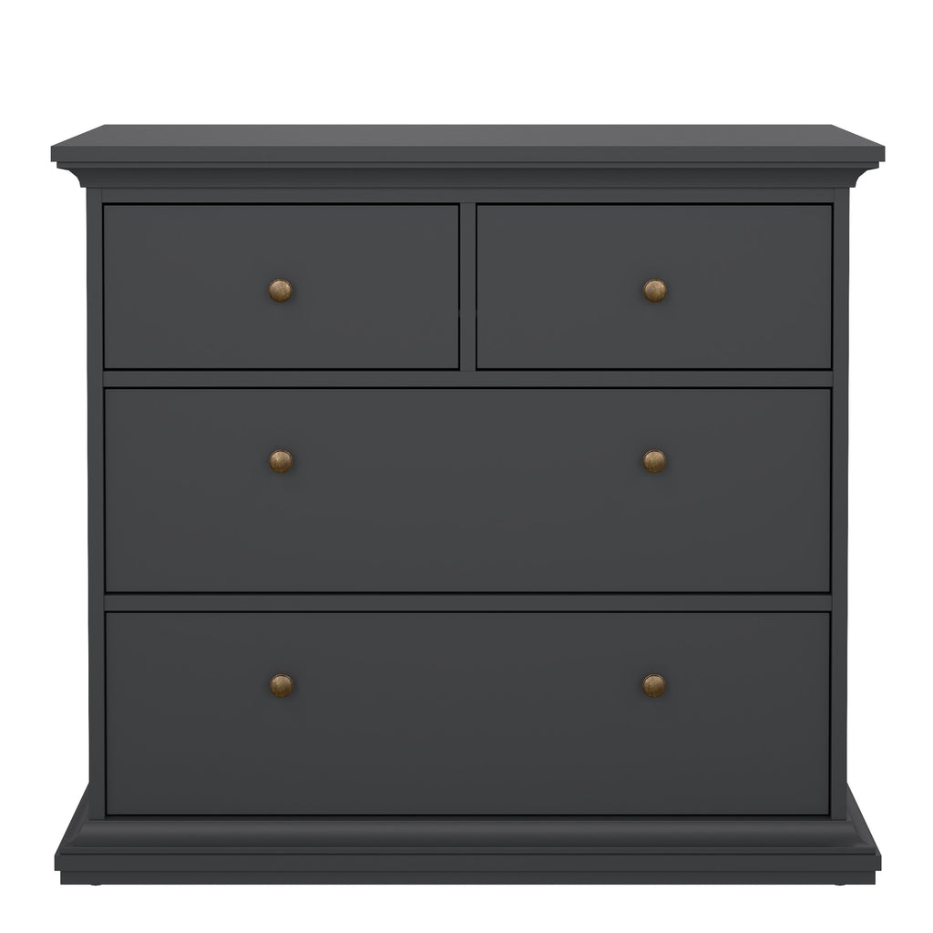Paris Chest of 4 Drawers in Matt Grey