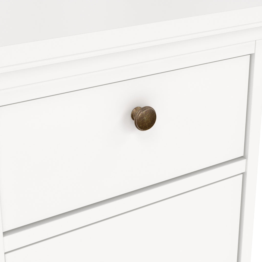 Paris Nightstand 1 Door + 1 Drawer in White