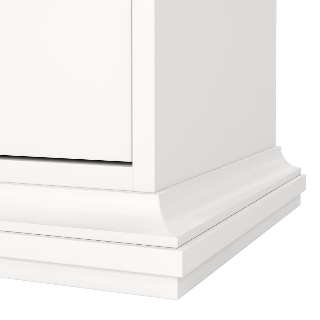 Paris Nightstand 1 Door + 1 Drawer in White