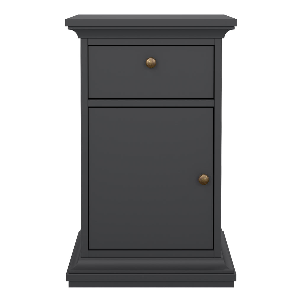 Paris Nightstand 1 Door + 1 Drawer in Matt Grey