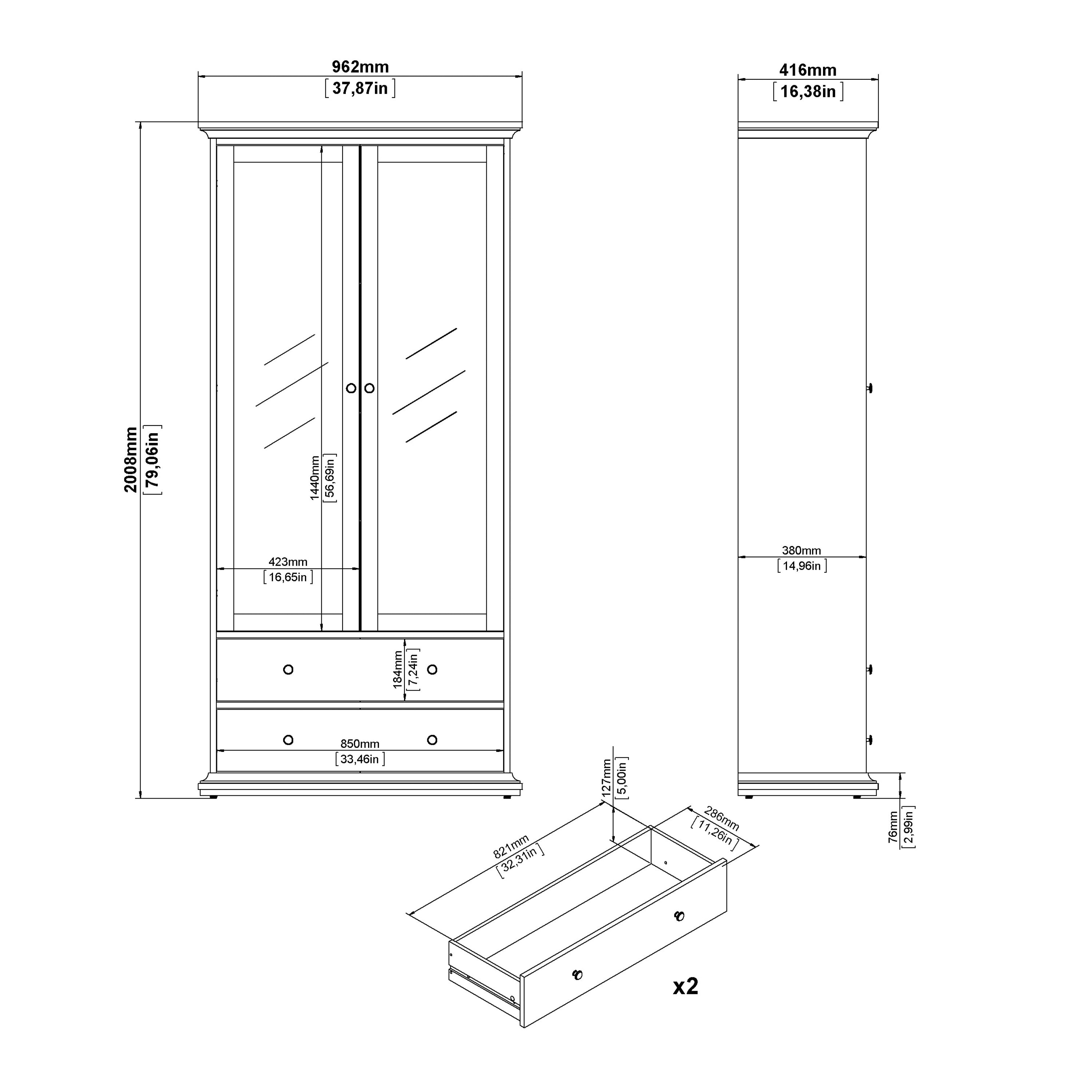 Paris China cabinet in White