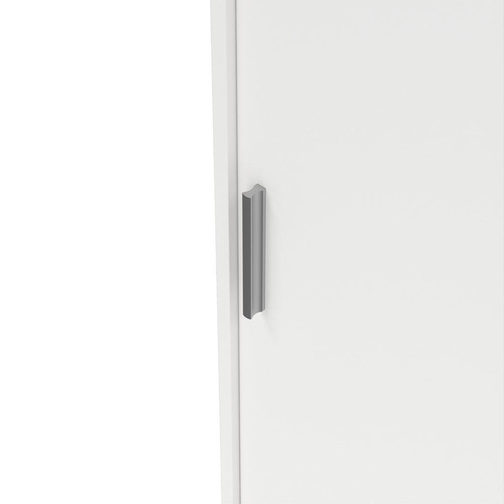 Naia Wardrobe with 2 Sliding Doors + 1 Door + 3 Drawers in White