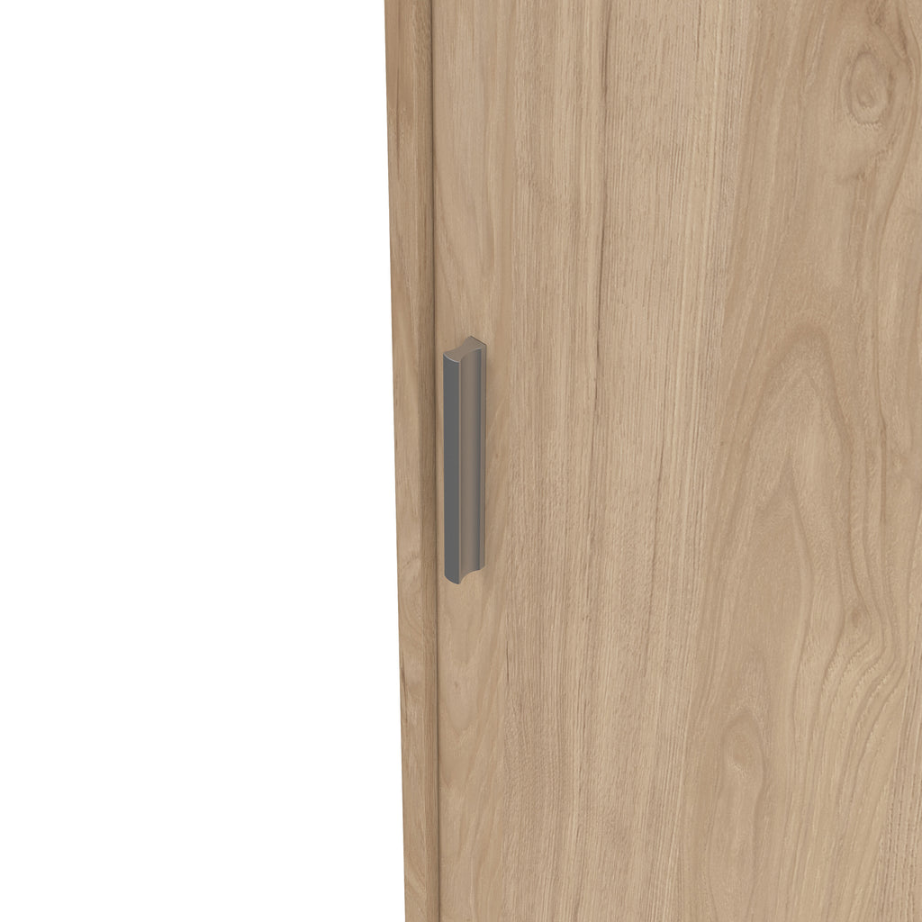 Naia Wardrobe with 2 Sliding Doors 1 Door 3 Drawers in Jackson Hickory Oak