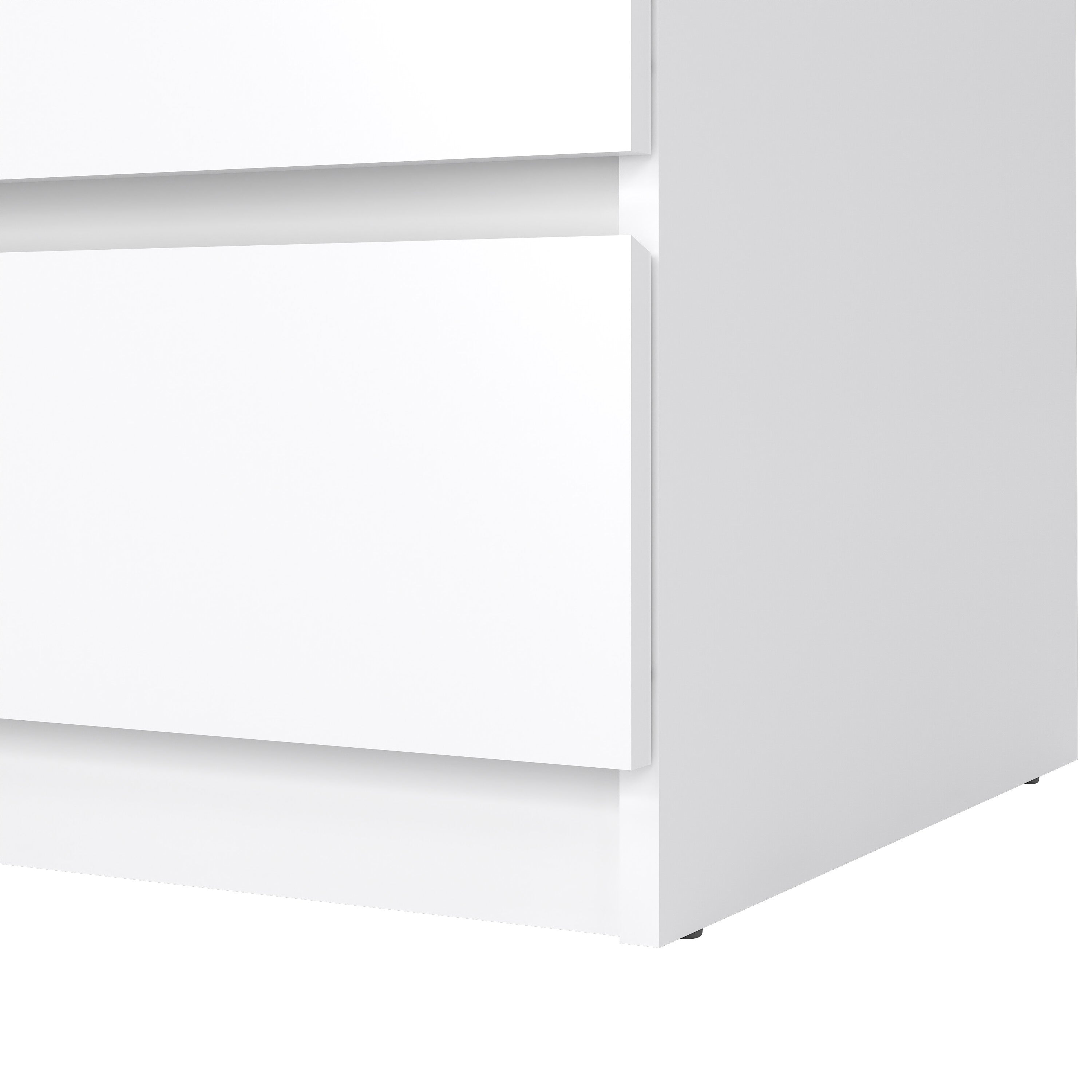 Naia Chest of 3 Drawers in White High Gloss