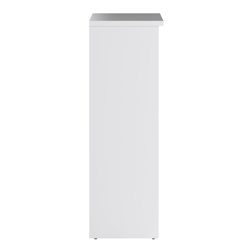 Naia Shoe Cabinet with 2 Flip Down Doors 1 Door and 1 Drawer in White High Gloss
