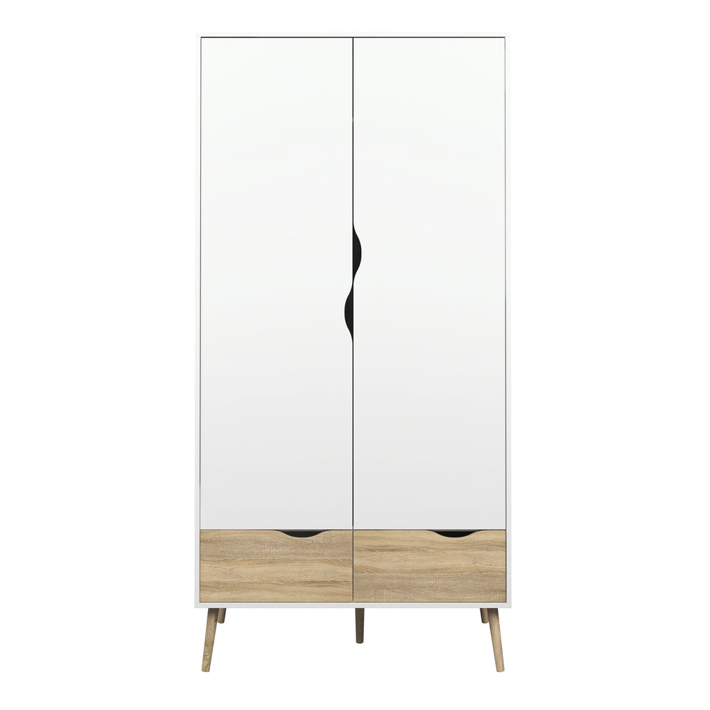 Oslo 4 Piece Bedroom Set White & Oak