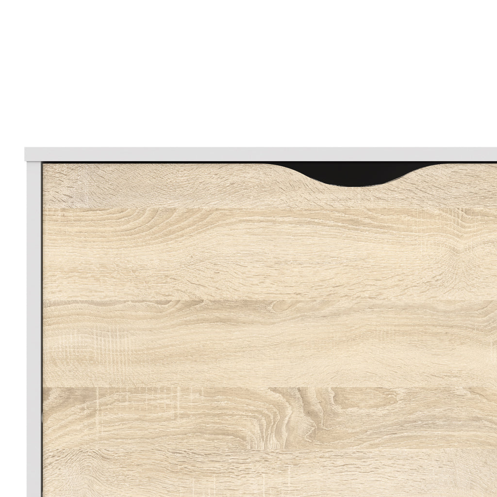 Oslo Sideboard Large 3 Drawers 2 Doors in White and Oak