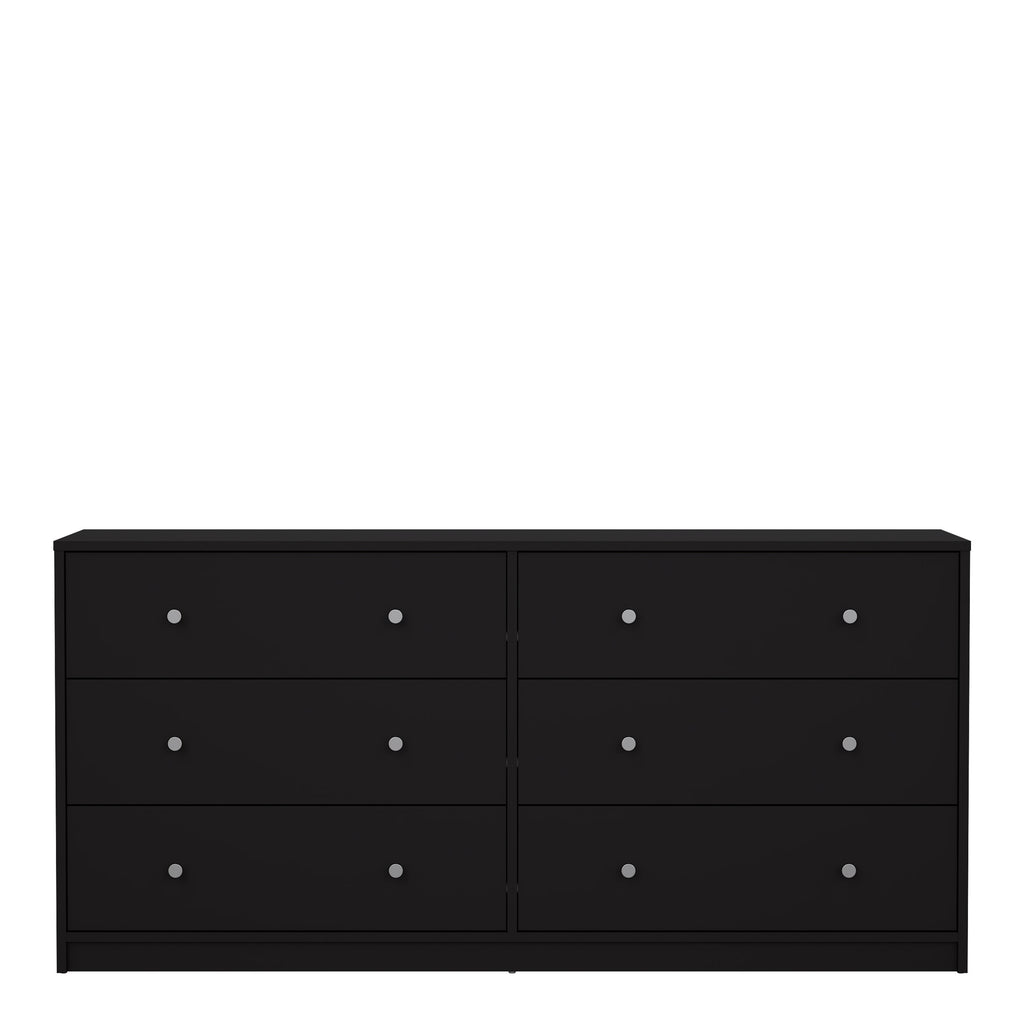 May Chest of 6 Drawers (3+3) in Black
