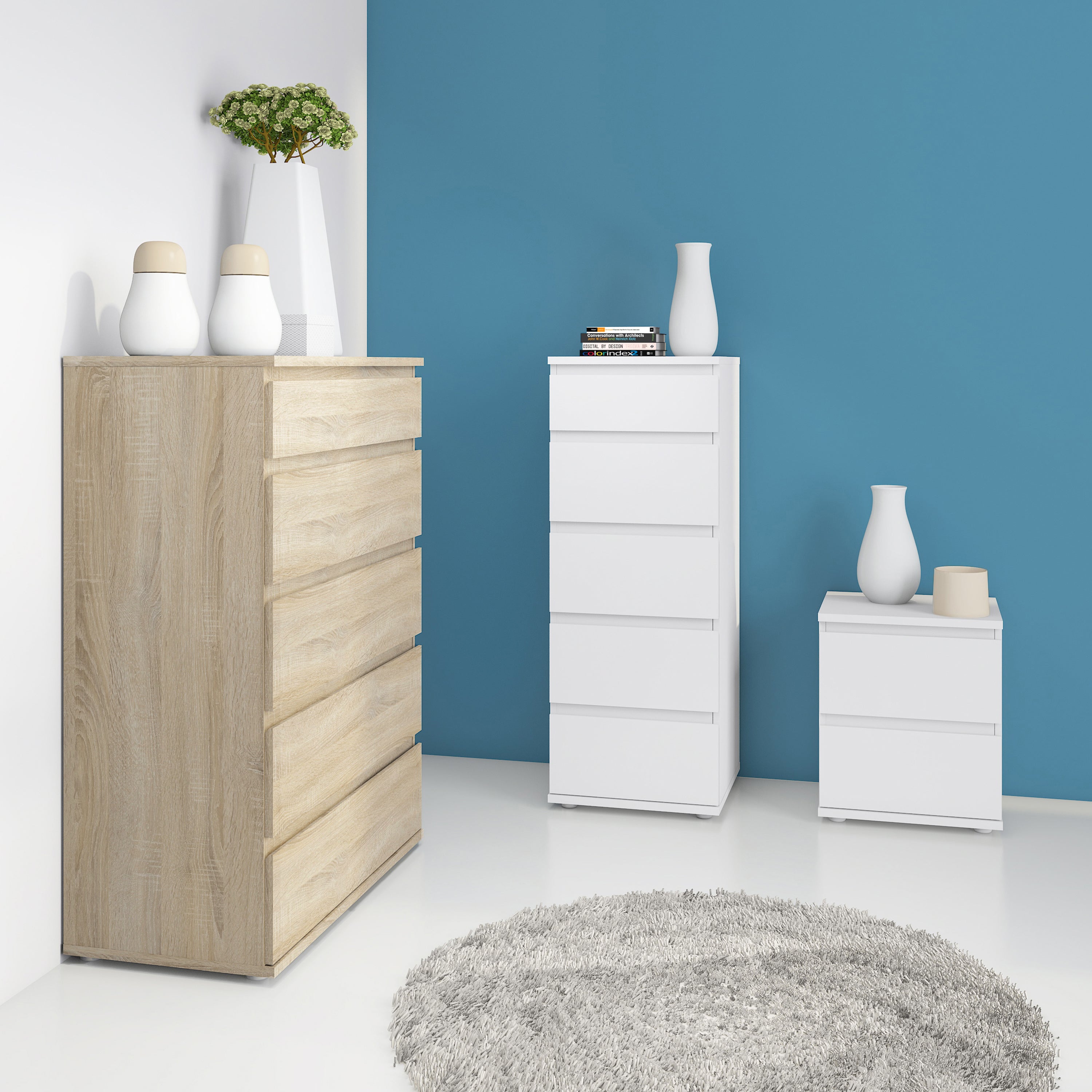 Nova Bedside 2 Drawer in Oak