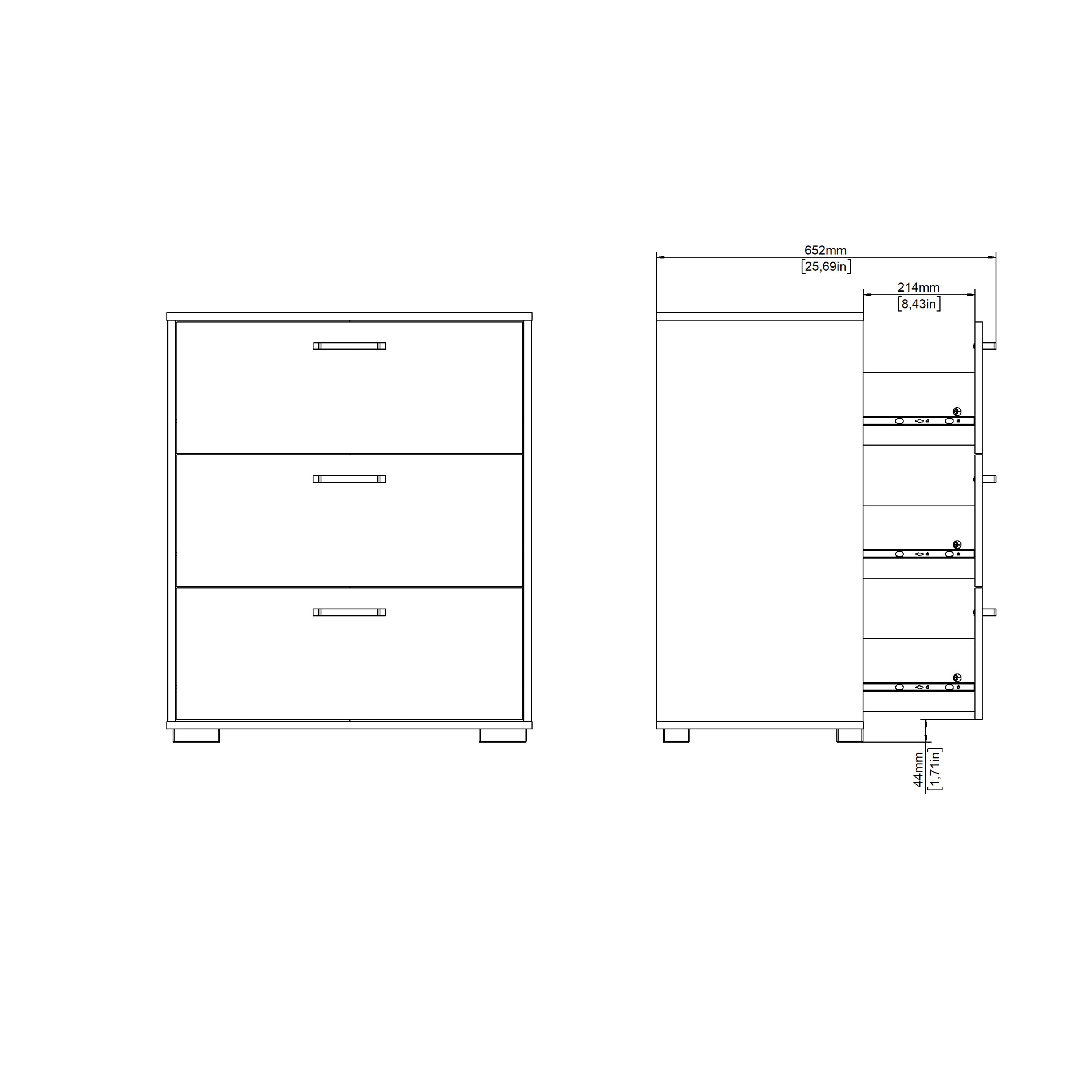 Sofia Chest 3 drawers White