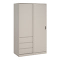 Naia Wardrobe with 1 Sliding Door 1 Std Door & 3 Drawers in Cashmere