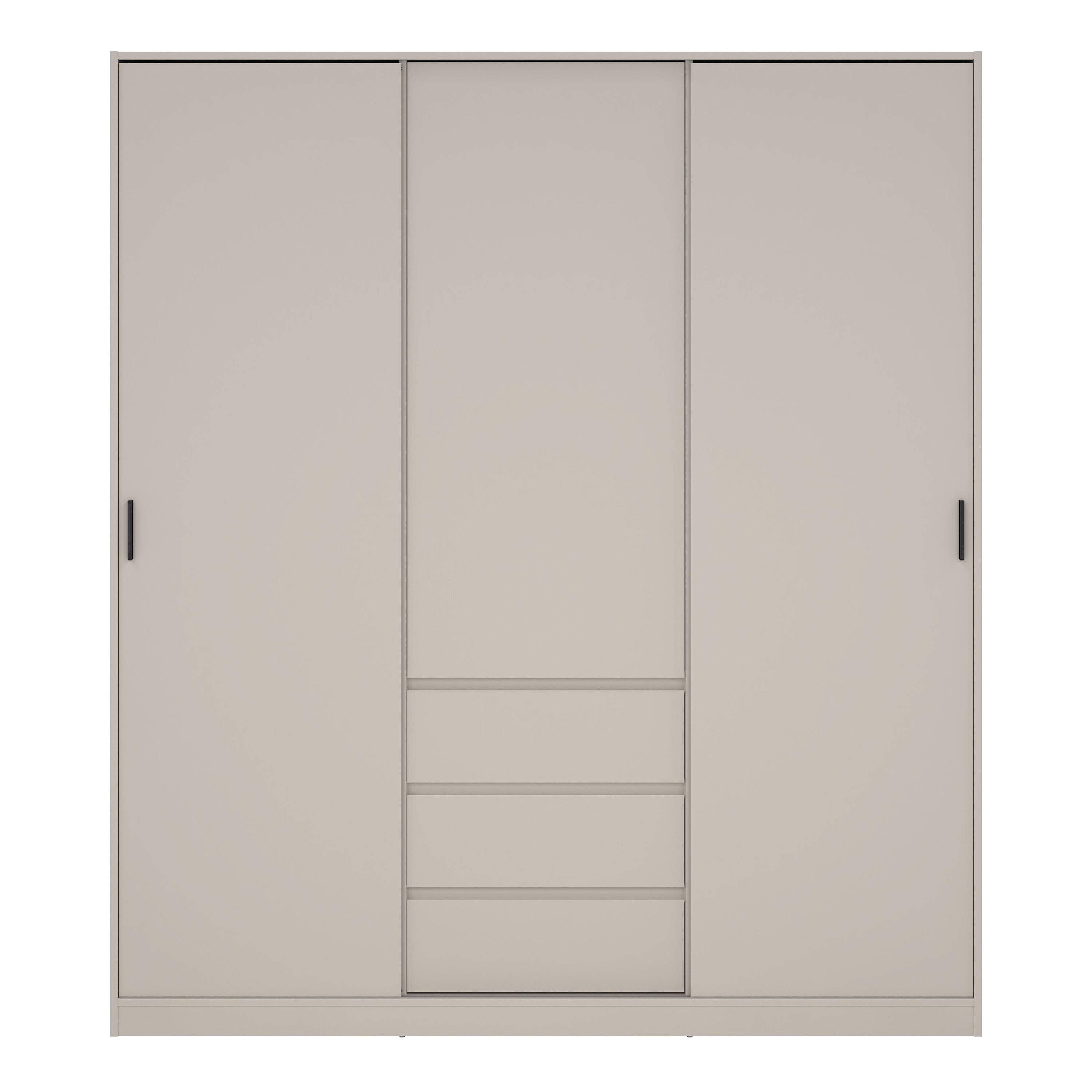 Naia Wardrobe with 2 sliding Doors 1 Door 3 Drawers in Cashmere