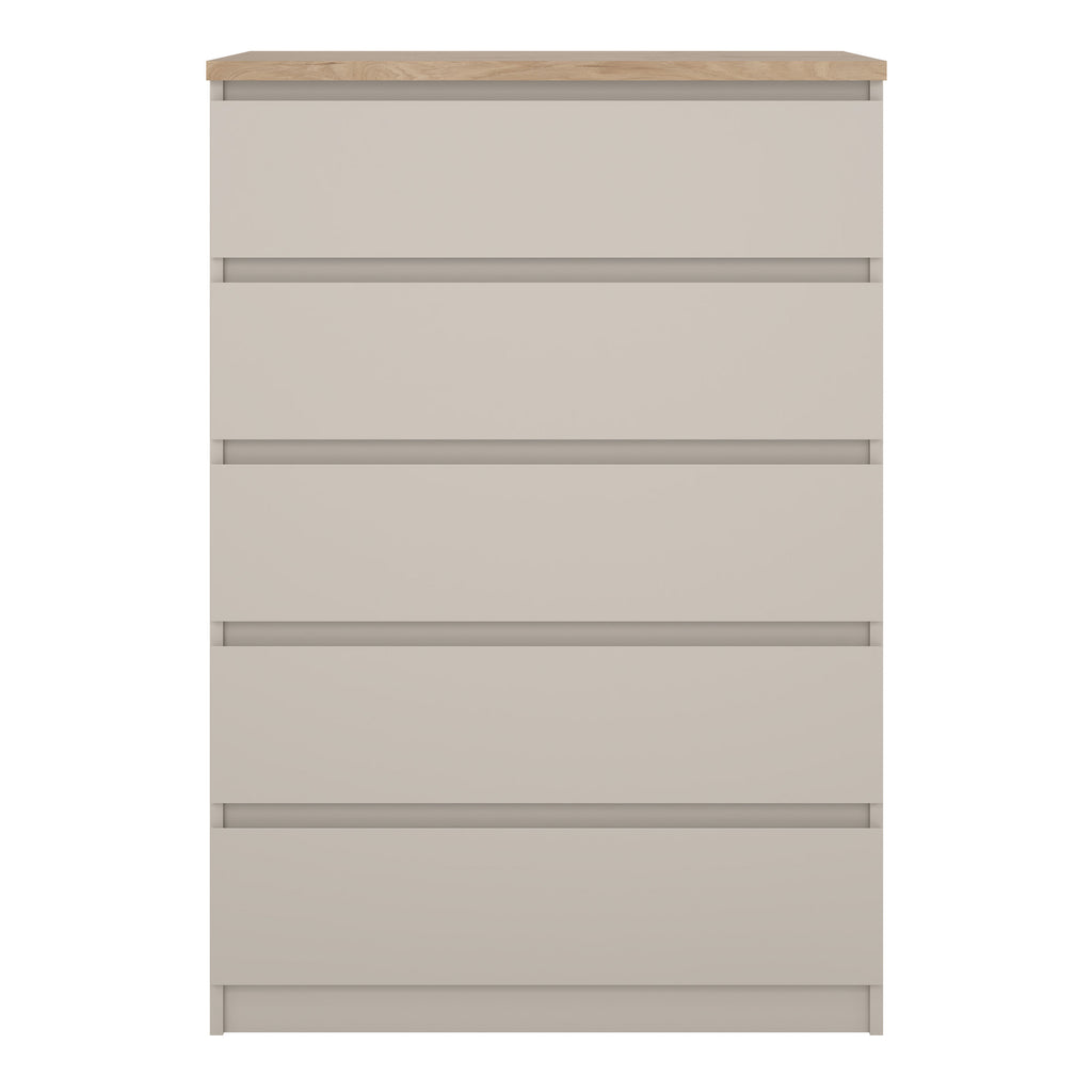 Naia Chest of 5 drawers in Cashmere Jackson Hickory