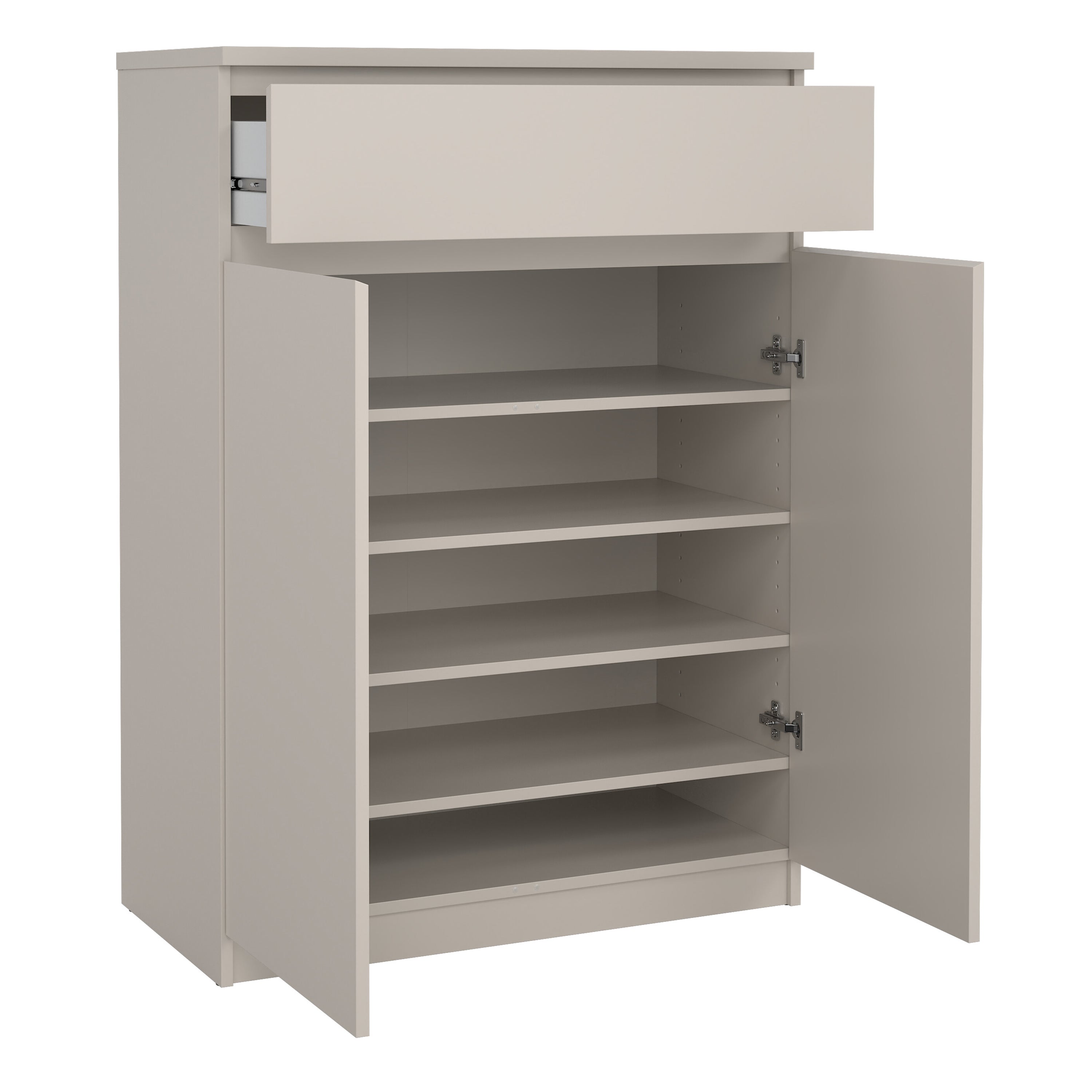 Naia Shoe cabinet with 2 Doors 1 Drawer in Cashmere