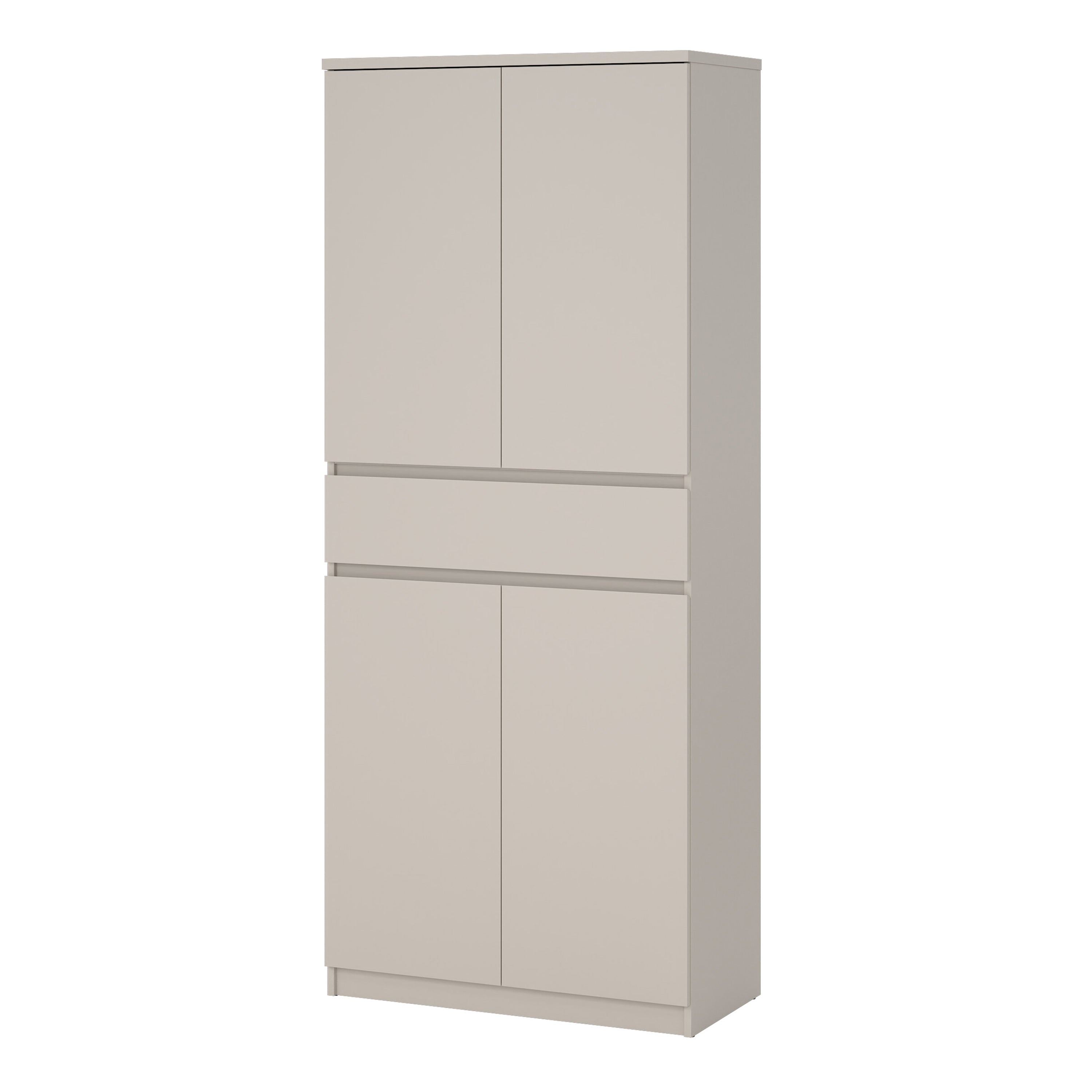 Naia Shoe cabinet with 4 Doors 1 Drawer in Cashmere