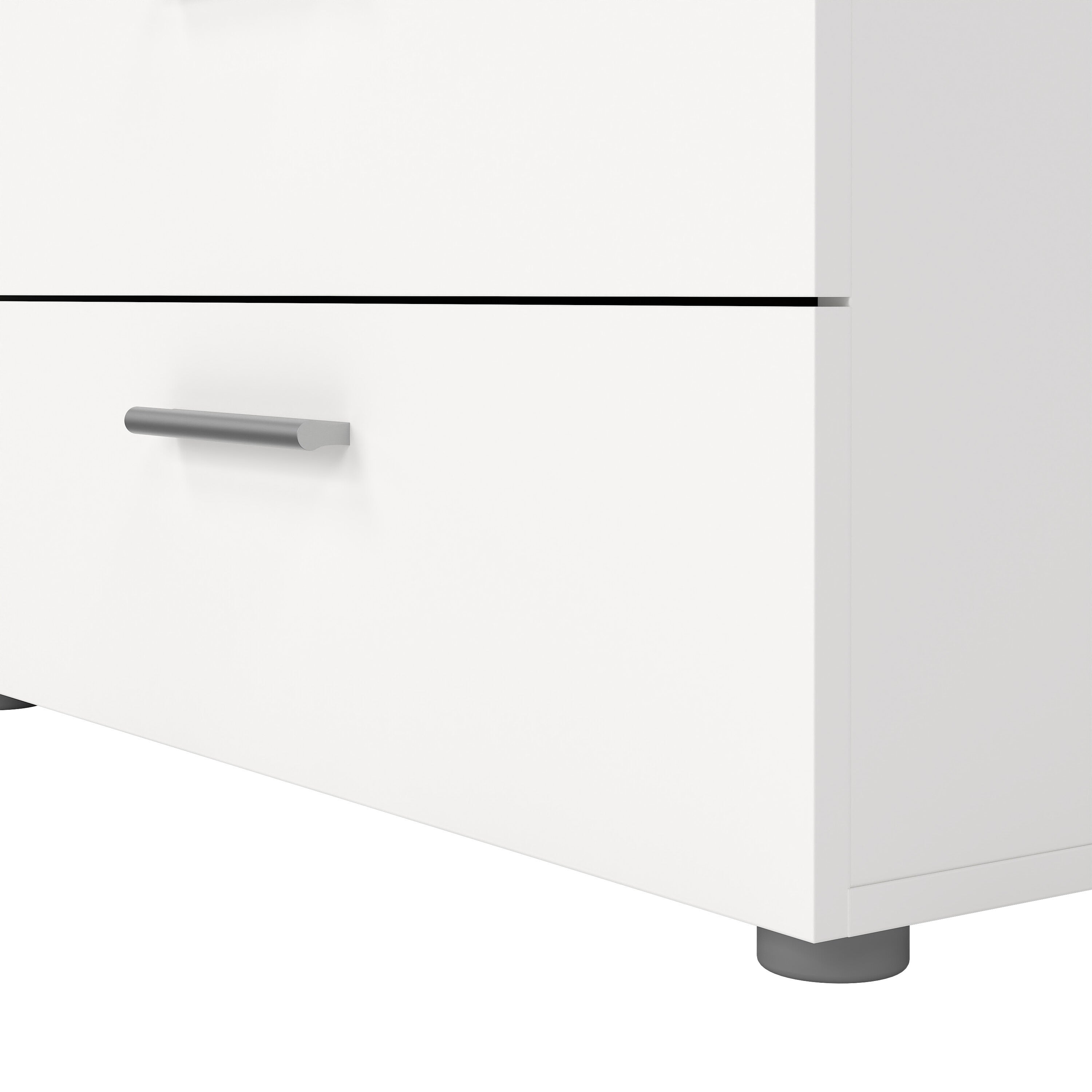 Pepe Wide Chest of 8 Drawers (4+4) in White
