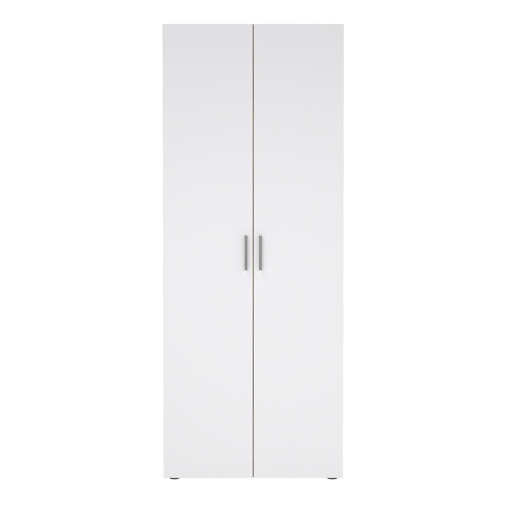 Pepe Wardrobe with 2 Doors in Oak with White High Gloss
